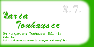 maria tonhauser business card